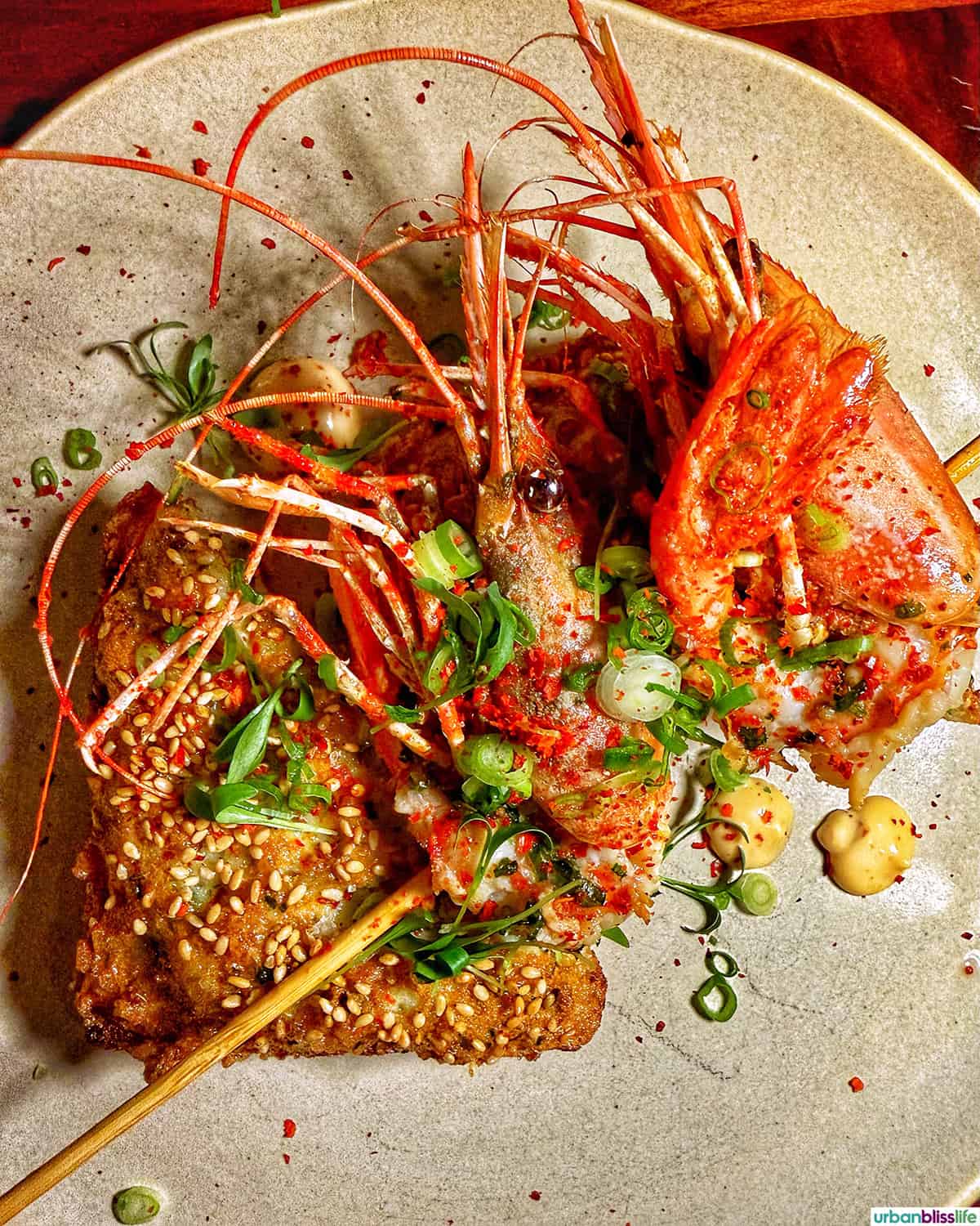shrimp toast at Arden restaurant in Portland, Oregon.
