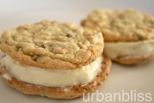 peanut butter cup cookies ice cream sandwiches by urban bliss