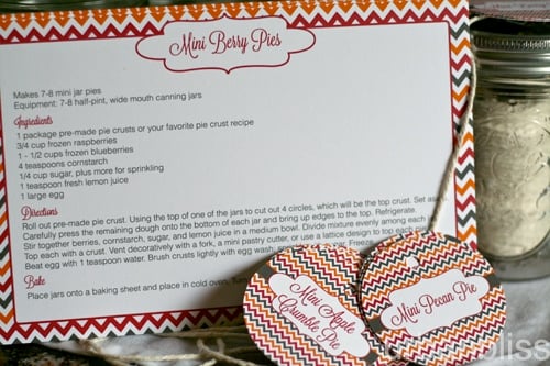 How to host a pie-making party. Printables