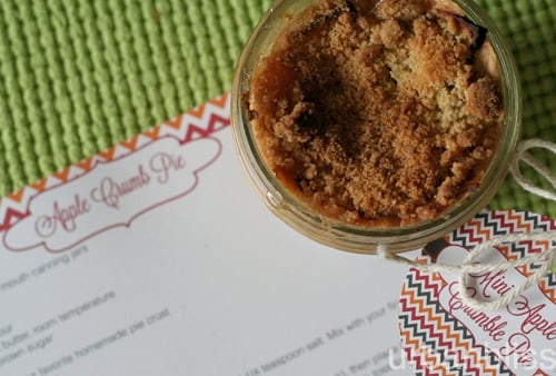 Mini Apple Crumb Pies in a Jar