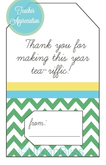 Teacher Tea Gift Tag Printables 3