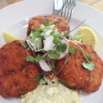 Portland to Hood River: salmon croquettes and pfriem