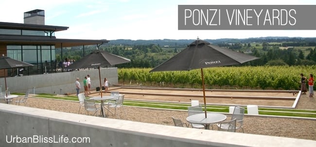Ponzi winery bocce ball courts