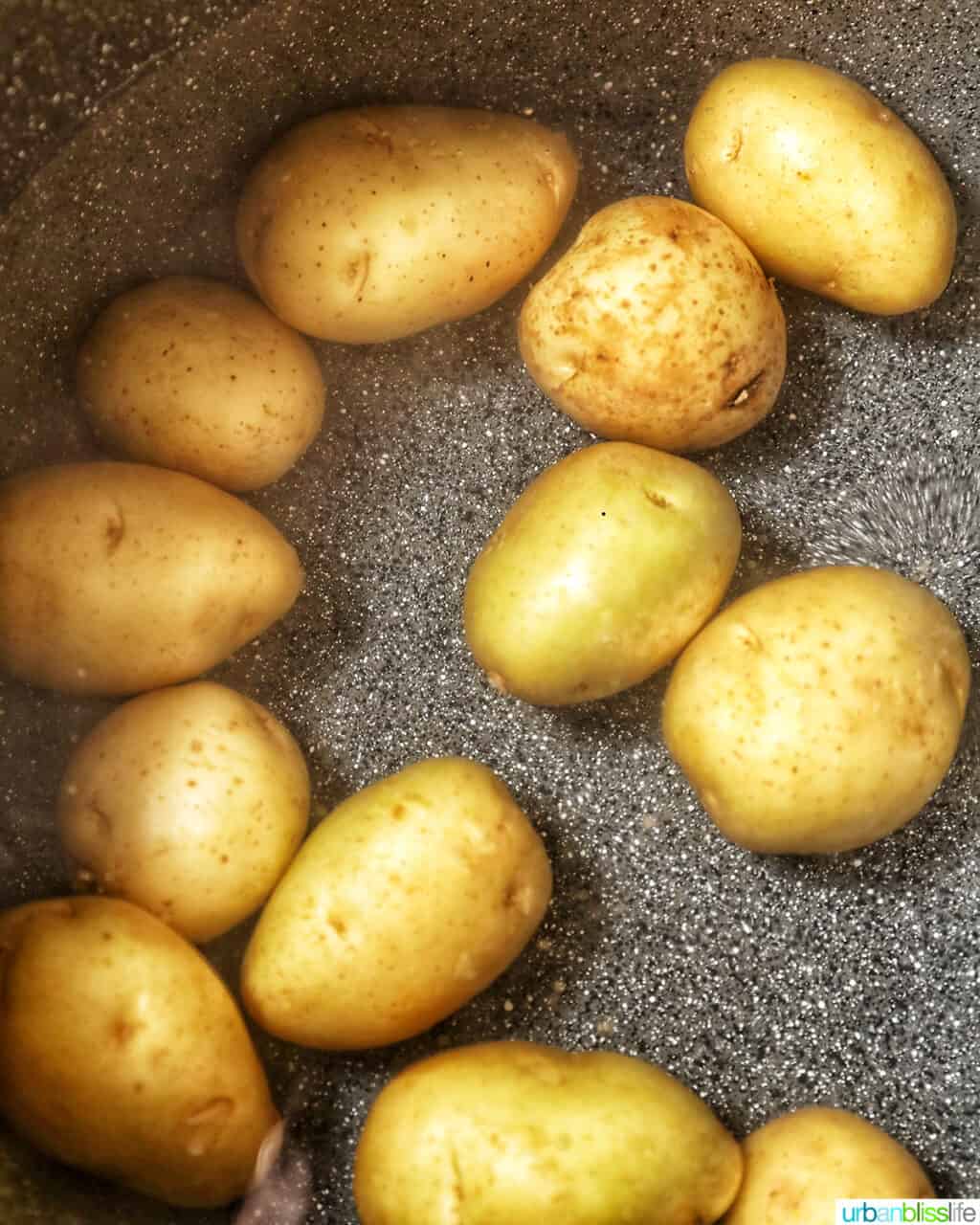 boiling baby potatoes for a potato salad recipe