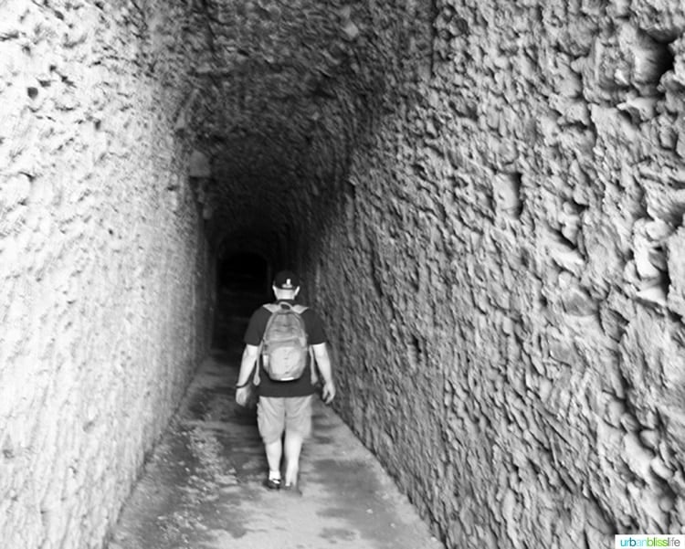 underground tunnel in the Bellinzona castlegrande