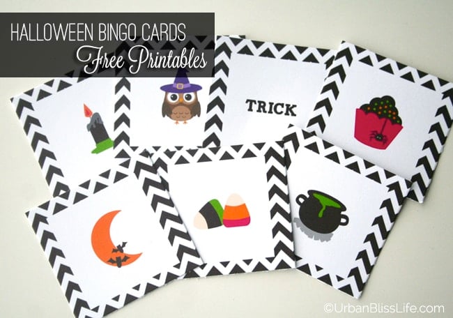 FREE Halloween Bingo Card Printables by Urban Bliss