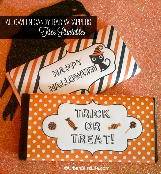Halloween Candy Bar Wrapper Printables