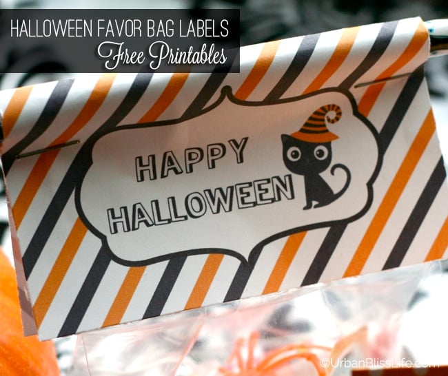 Halloween Favor Bag Labels FREE Printables