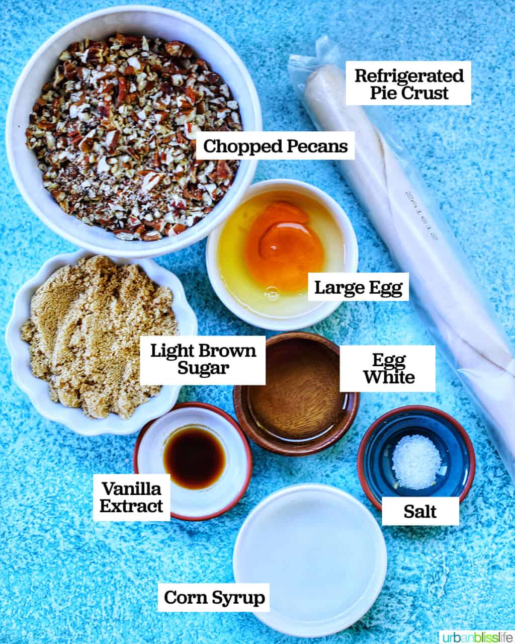 ingredients to make mini pecan pies