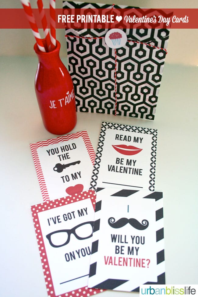 Hipster Valentine's Day Cards Free Printables