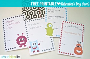 Silly Monster Valentine's Day Card Printables