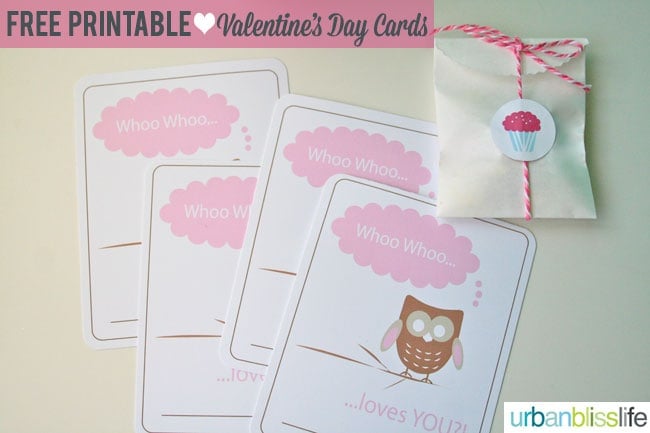 Whoo Loves You Free Printable Valentine's Day Card