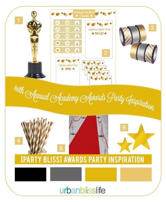 Oscar Themed Party Ideas Inspiration Board