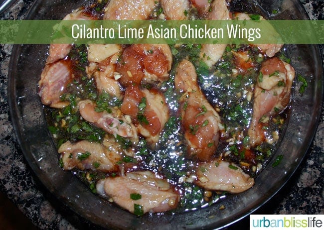 Cilantro Lime Asian Chicken Wings recipe in pan