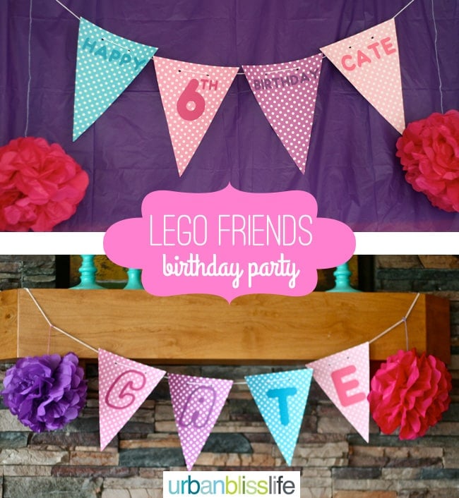 Lego friends hot sale birthday banner