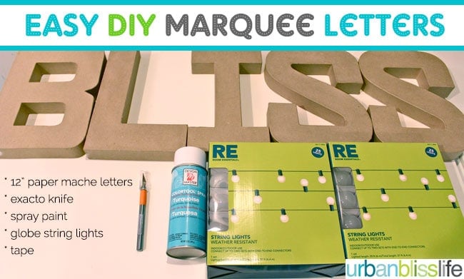 Easy Diy Marquee Letters Tutorial Urban Bliss Life