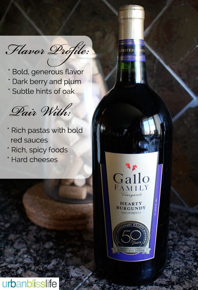 Gallo Hearty Burgundy Flavor Profile