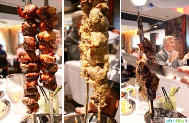 Fogo de Chao Portland Oregon restaurant meat trio