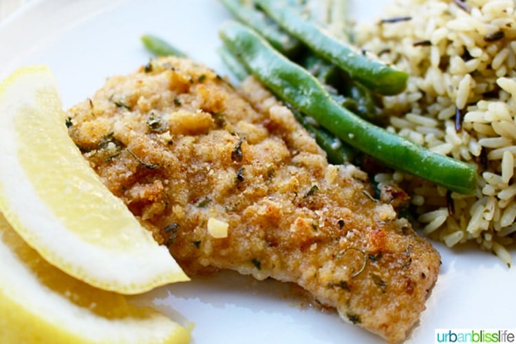 pan-fried cod with lemon & white wine