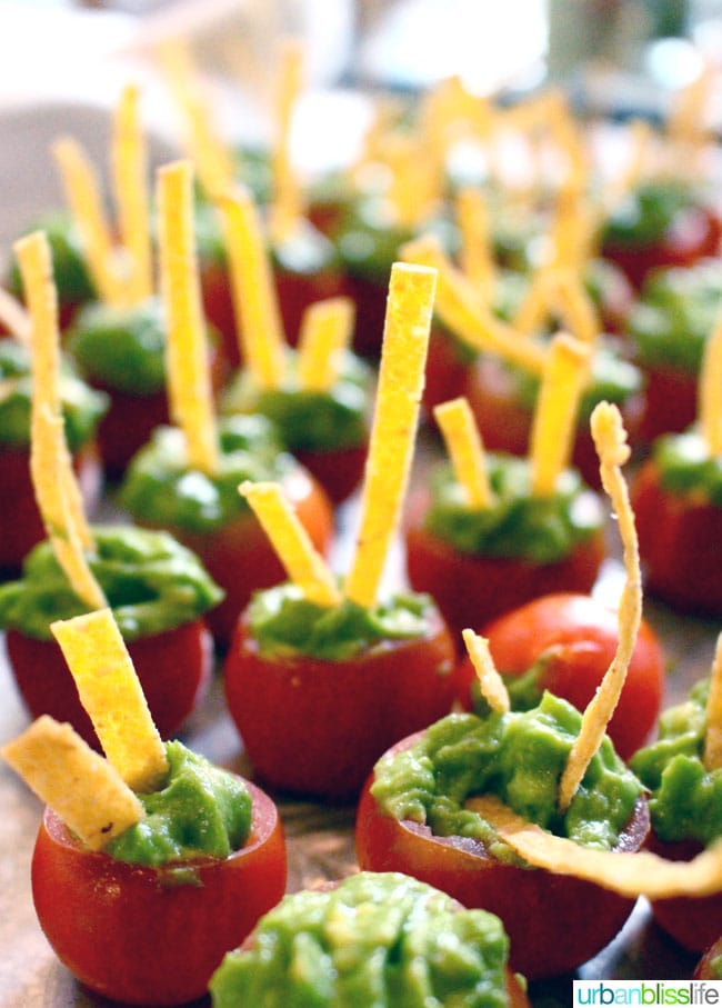 Guacamole Filled Cherry Tomatoes