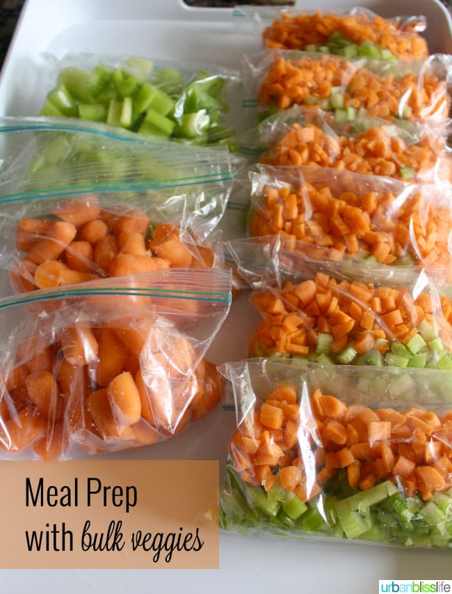 Meal Prep tips using bulk veggies