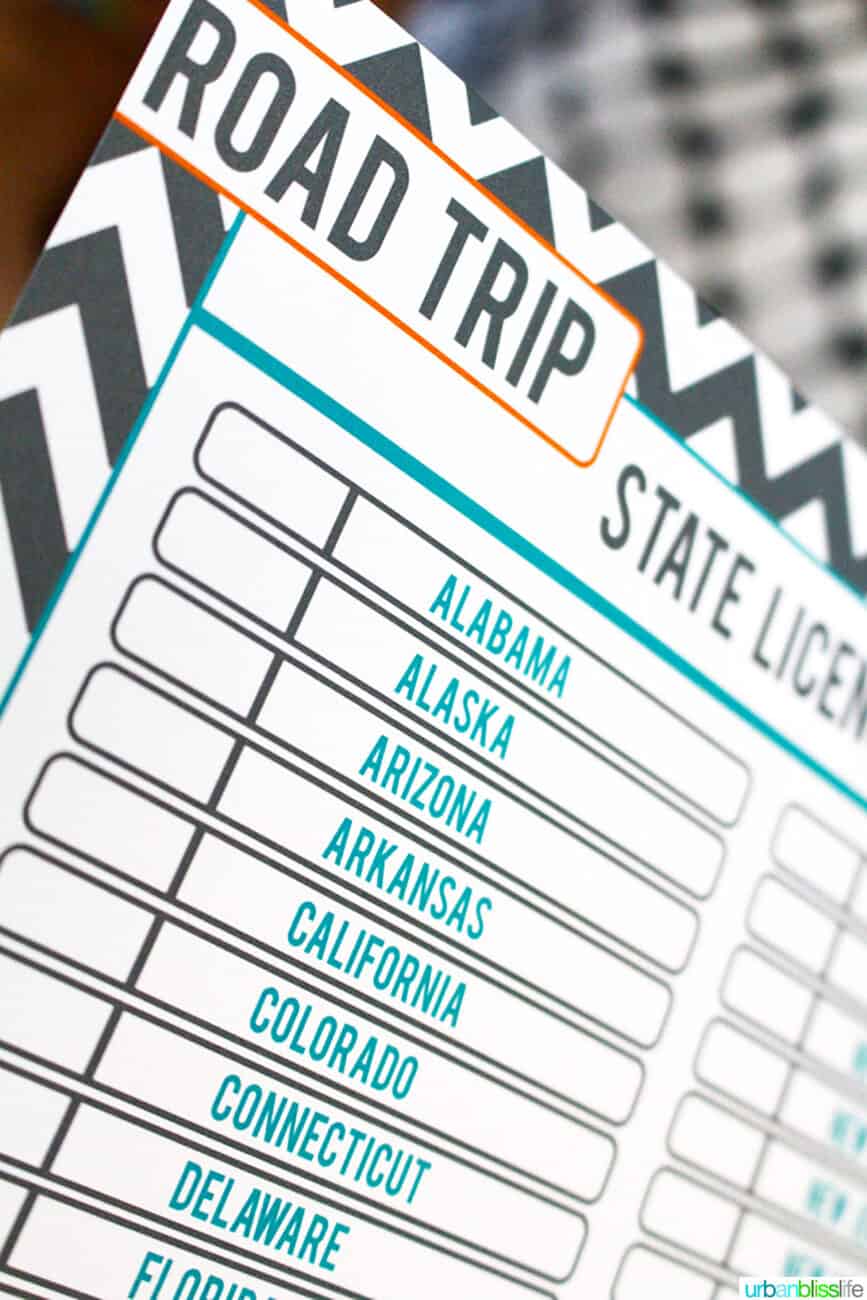 Free Printables: Road Trip Games - Urban Bliss Life