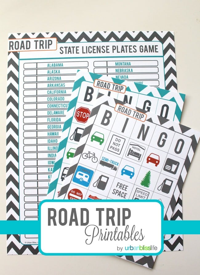 Travel Tuesday Free Road Trip Printables Urban Bliss Life