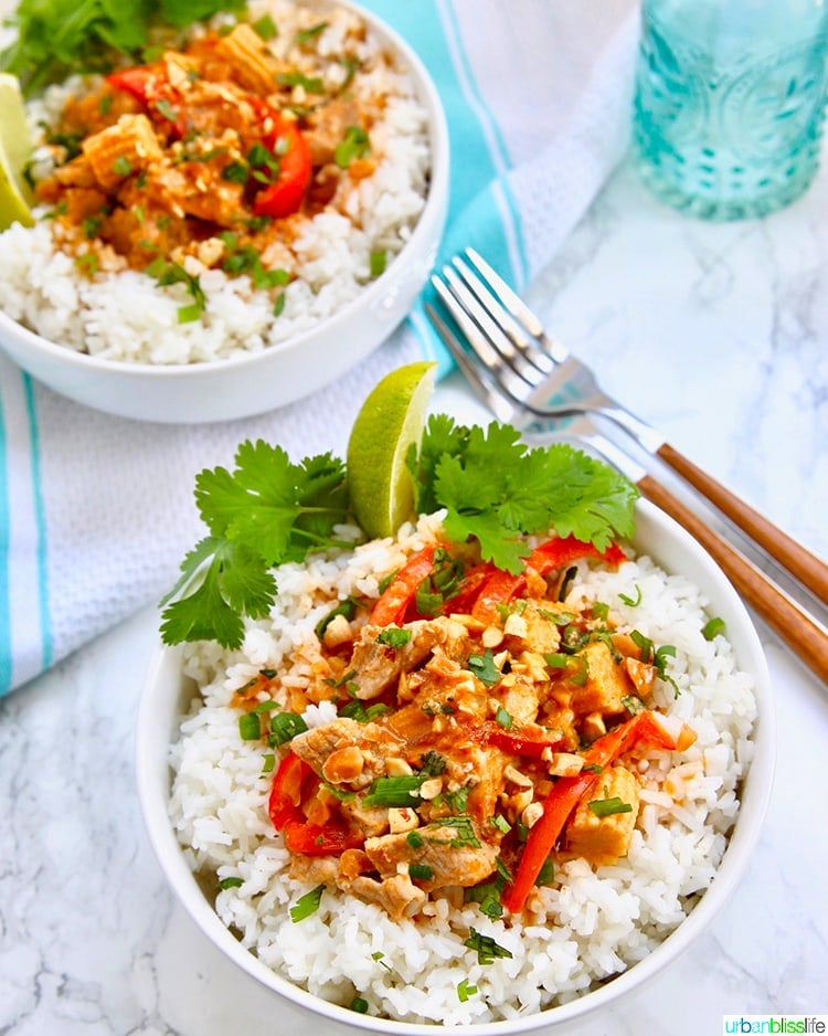 Thai Peanut Curry two dishes