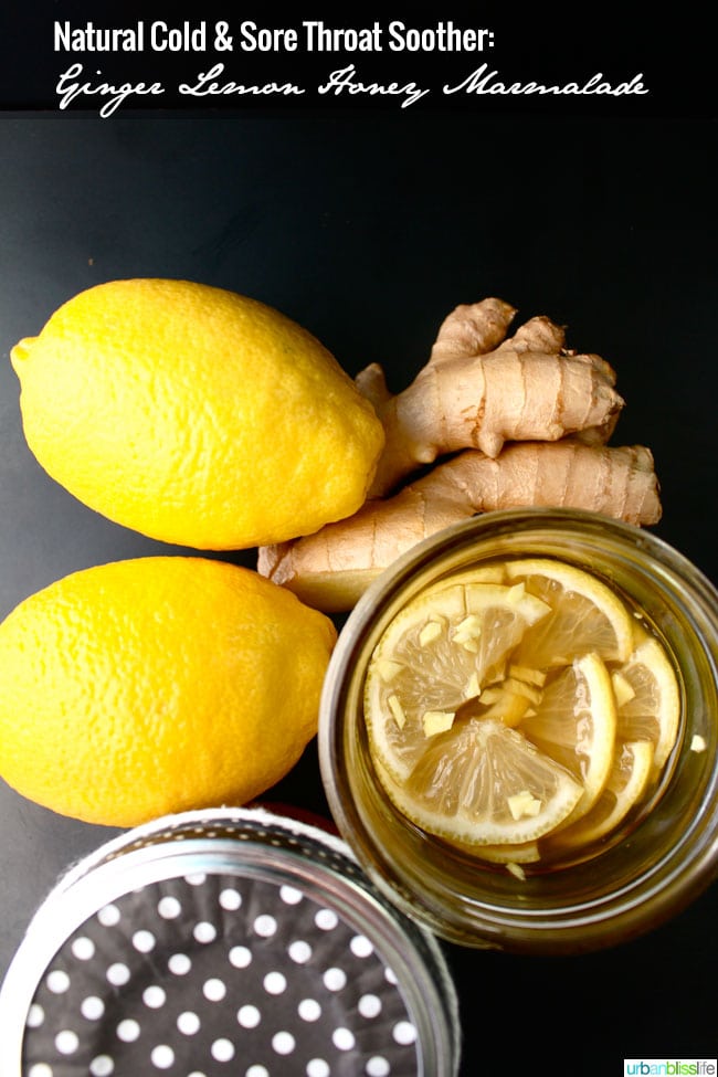 Cold & Sore Throat Soother: Ginger Lemon Honey Marmalade