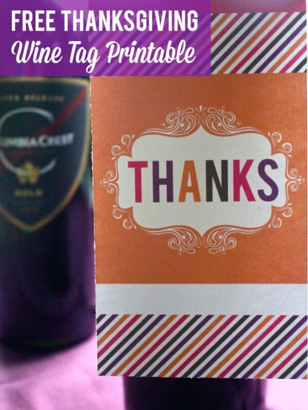 Free Thanksgiving printables | Free Wine Tag Printables