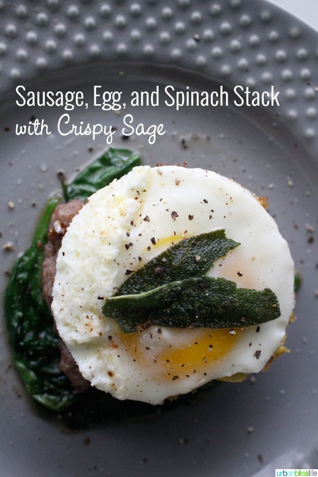 Gluten-Free Grain-Free Dairy-Free Sausage Egg Spinach Breakfast Sandwich