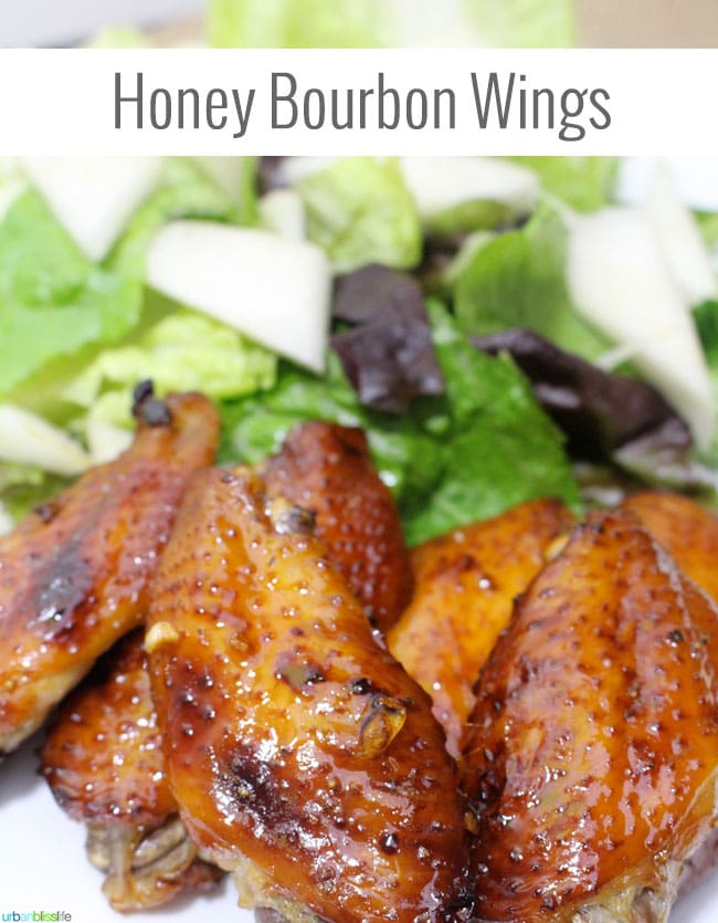 Honey Bourbon Wings recipe on UrbanBlissLife.com
