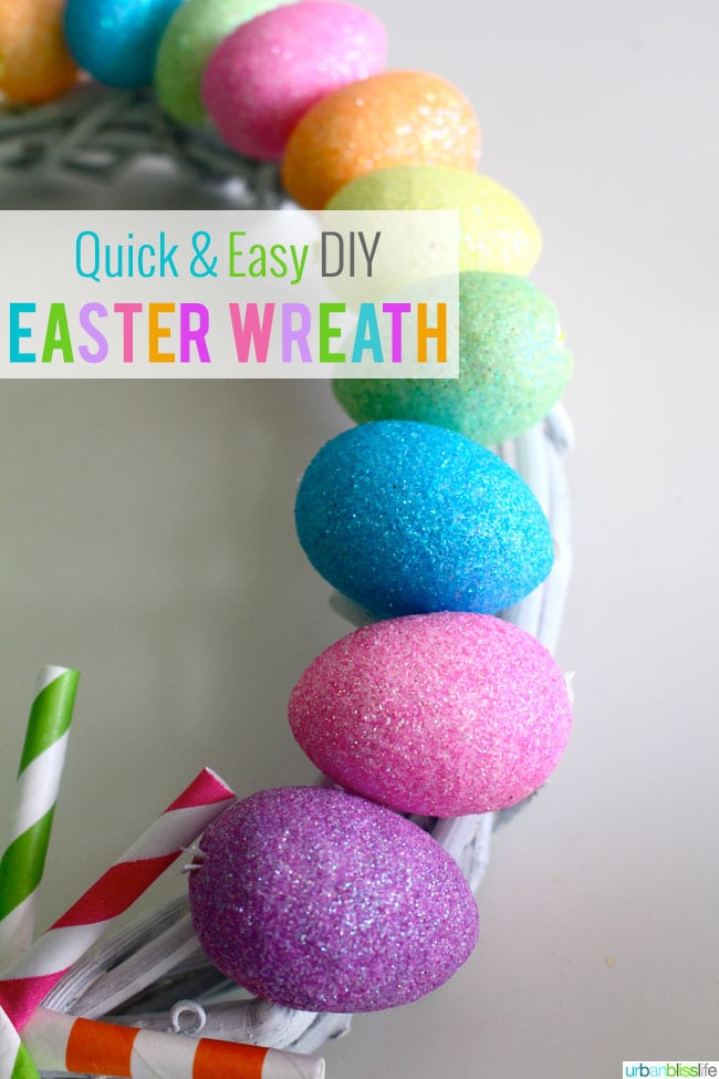 Quick & Easy DIY Easter Wreath on UrbanBlissLife.com