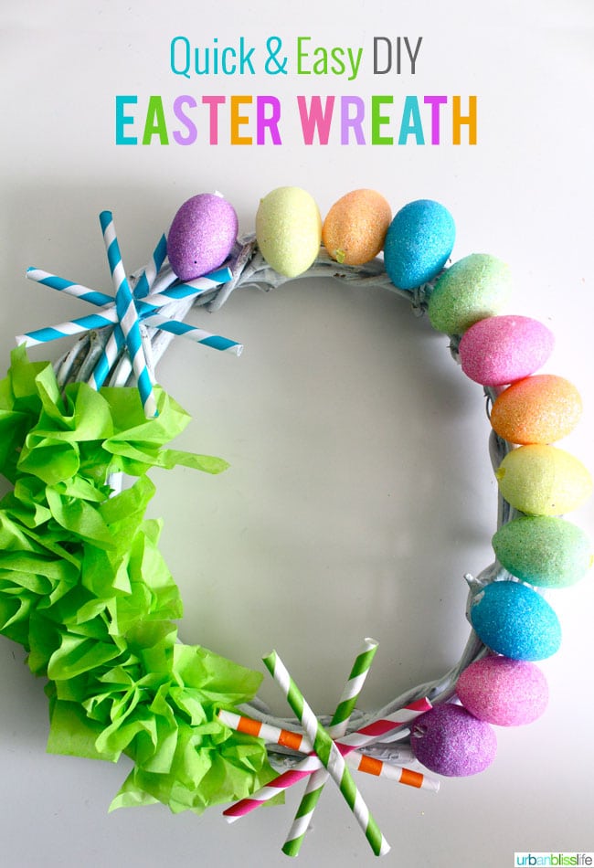 Quick & Easy DIY Easter Wreath Tutorial - Urban Bliss Life