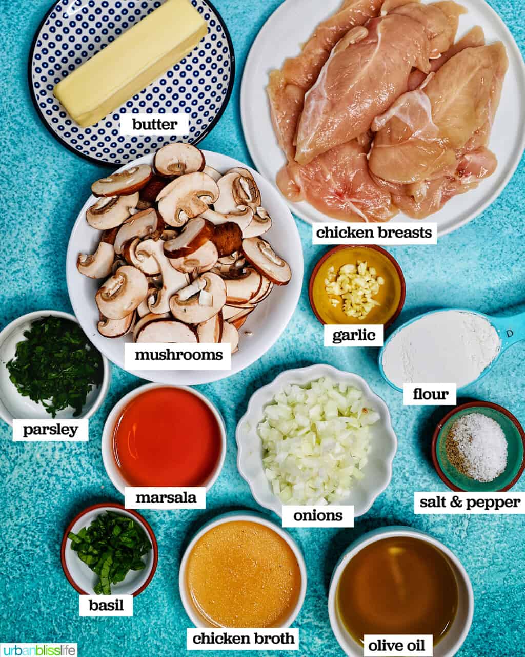 ingredients to make chicken marsala
