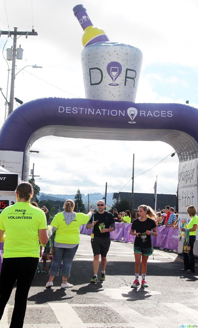 Oregon Wine Country Half Marathon finish line