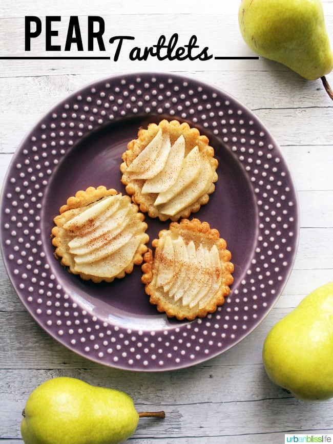 Pear Tartlets on a plate
