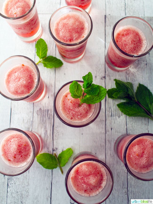 Smoothie Shots in glasses