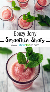 Boozy Berry Smoothie Shots recipe on UrbanBlissLife.com