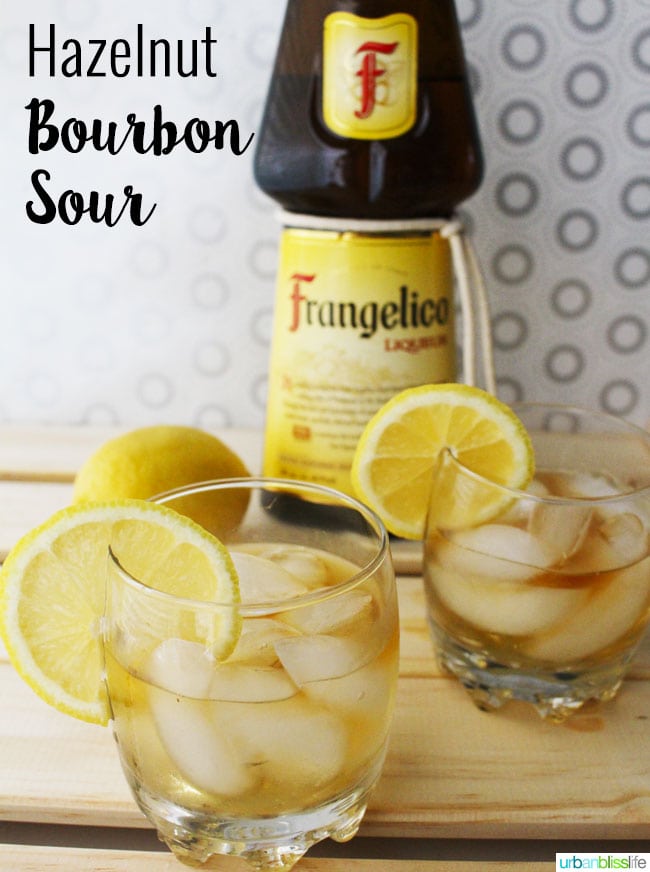 Hazelnut Bourbon Sour cocktail recipe on UrbanBlissLife.com