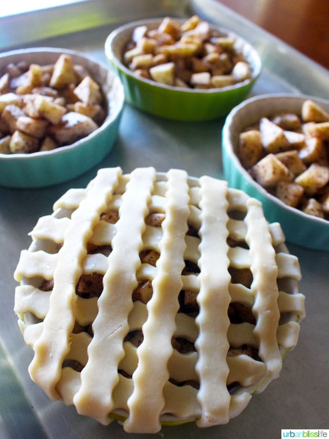 Unbaked Mini Apple Pies