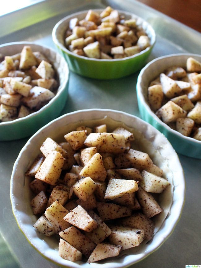 raw mini apple pies