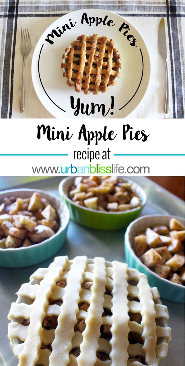 Mini Apple Pies recipe on UrbanBlissLife.com