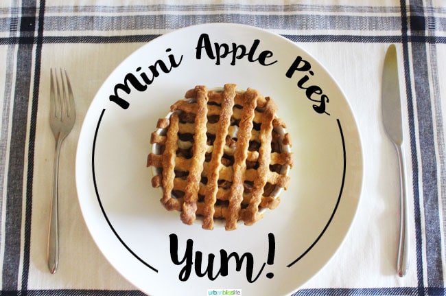 Mini Apple Pies recipe on UrbanBlissLife.com