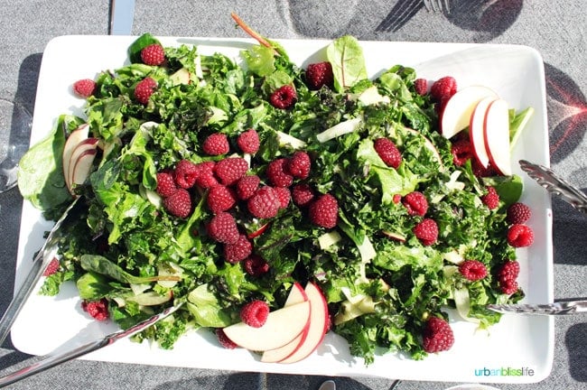 raspberry and apple salad