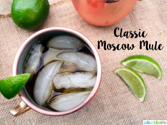 Classic Moscow Mule recipe on UrbanBlissLife.com