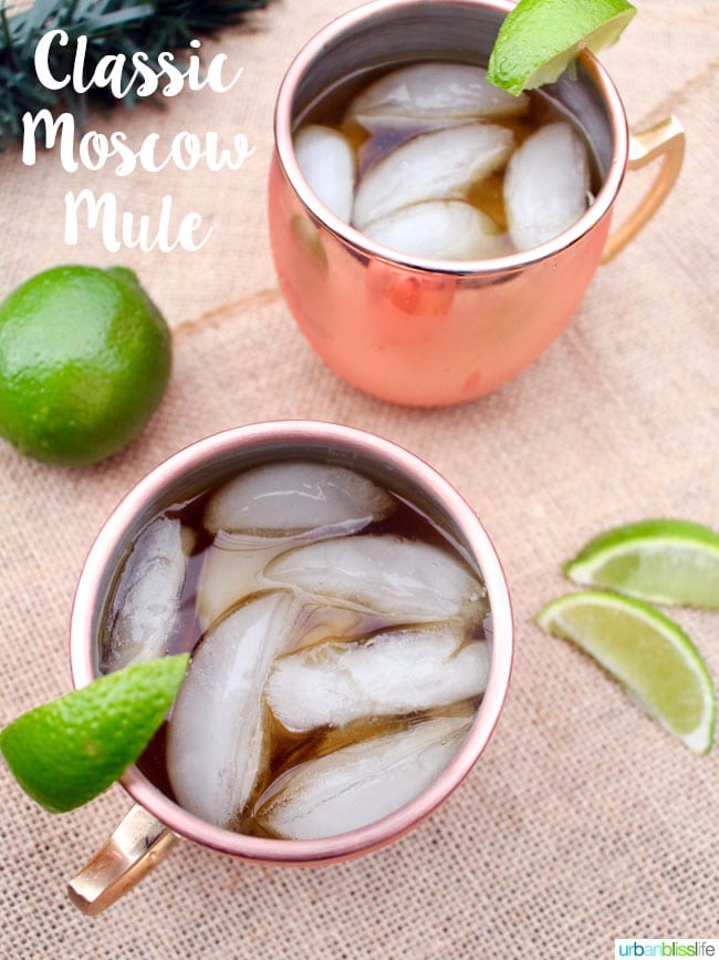 Classic Moscow Mule recipe on UrbanBlissLife.com