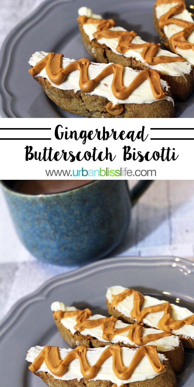 Gingerbread Butterscotch Biscotti recipe on UrbanBlissLife.com