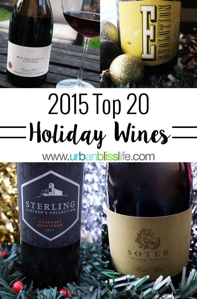 Top 20 Holiday Wines by UrbanBlissLife.com