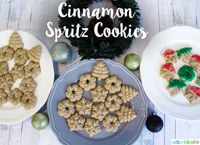 Cinnamon Spritz Cookies recipe on UrbanBlissLife.com